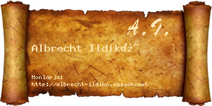 Albrecht Ildikó névjegykártya