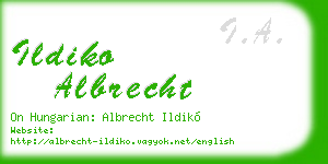 ildiko albrecht business card