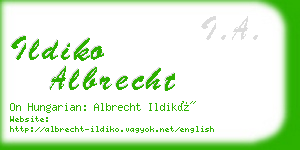 ildiko albrecht business card